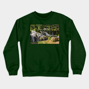 Small Waterfall in Martin Brod Village, Bosnia Crewneck Sweatshirt